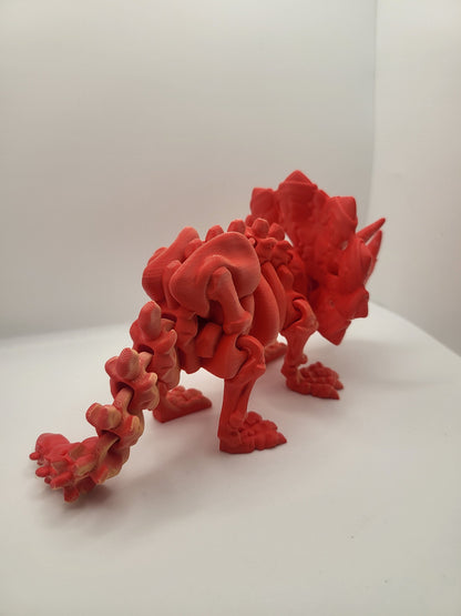 Flexi Articulated Triceratops Skeleton Dinosaur 3D Print