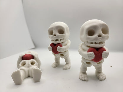 Tiny Articulated Skeleton with a Heart 3D Print