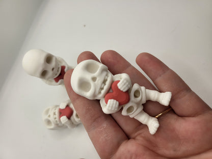Tiny Articulated Skeleton with a Heart 3D Print