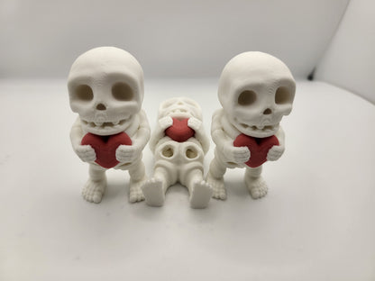 Tiny Articulated Skeleton with a Heart 3D Print