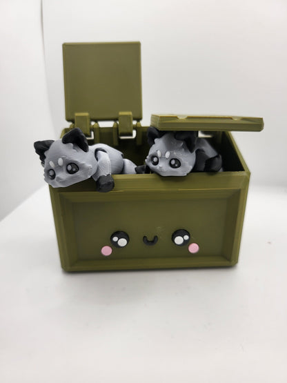 Trash Pandas - Articulated Raccoons - Optional Dumpster Accessory | 3D Print