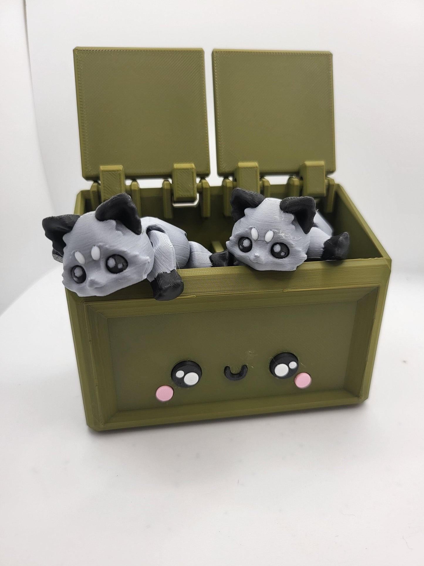 Trash Pandas - Articulated Raccoons - Optional Dumpster Accessory | 3D Print