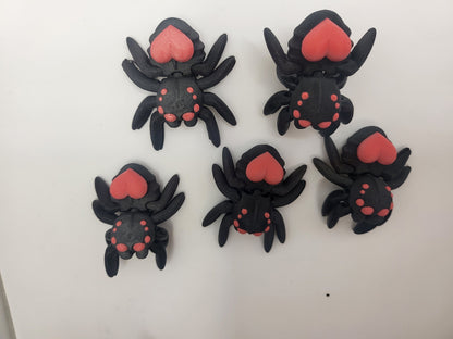Tiny Articulated Love Spiders 3D Print
