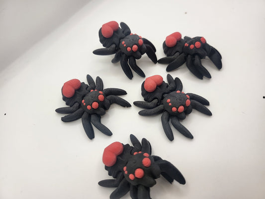 Tiny Articulated Love Spiders 3D Print