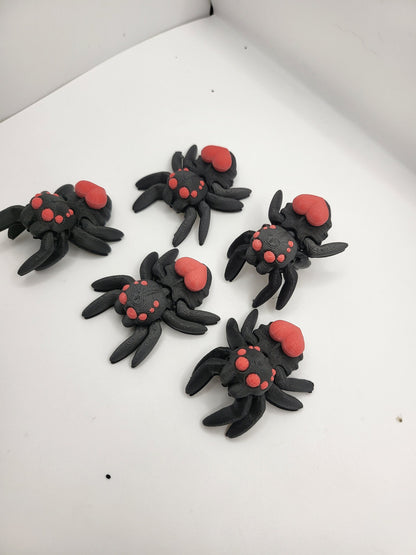 Tiny Articulated Love Spiders 3D Print