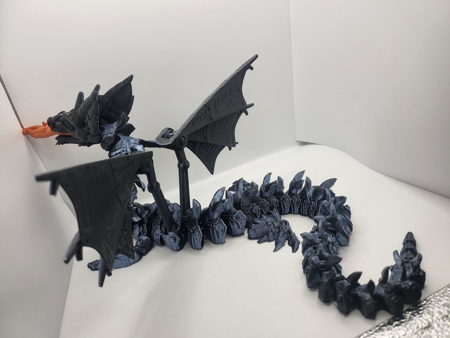 Winged Mech Dragon 3D Print Available in Single or Dual Color