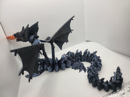 Winged Mech Dragon 3D Print Available in Single or Dual Color