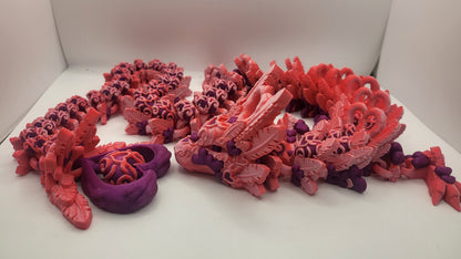Heart Dragon "Light" or "Dark" Version | Available in Single Color or Dual Color | 3D Print