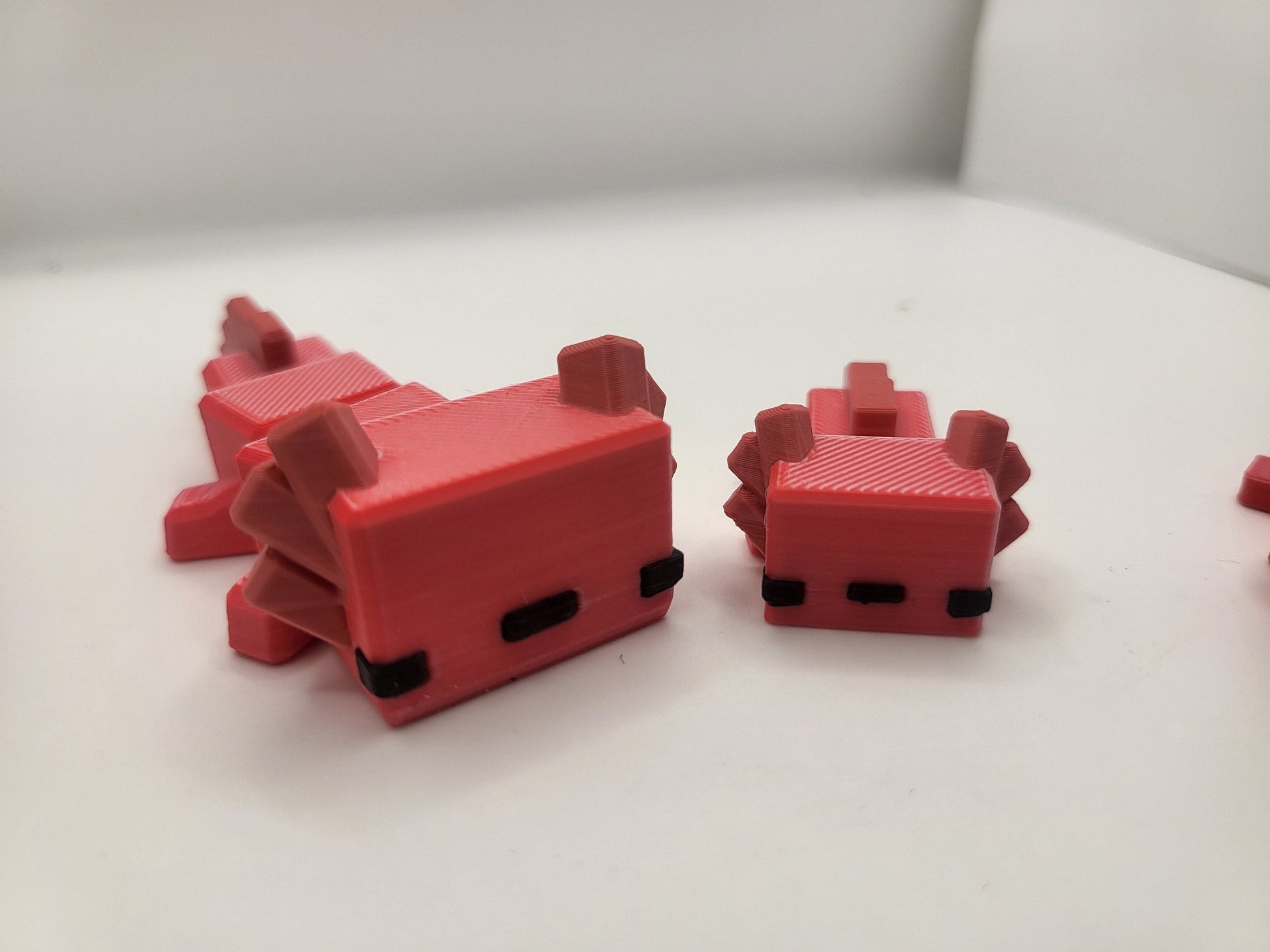 Bloxolotl Articulated 3D Print (Keychain Sized, Articulate Version Available as well)