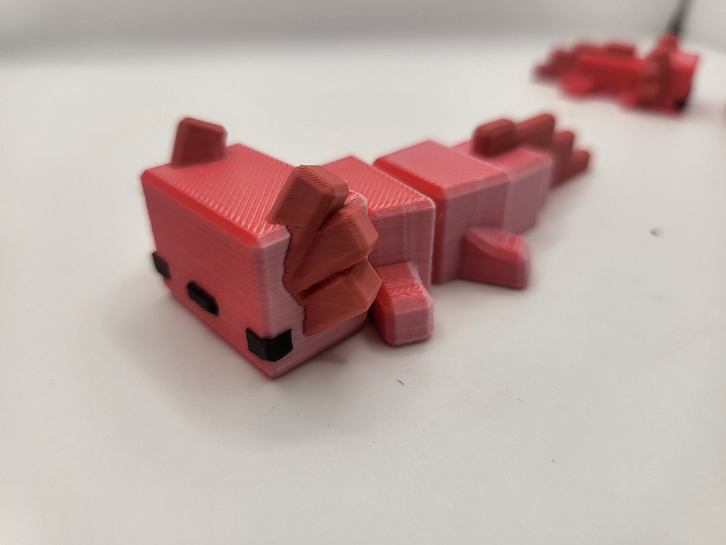Bloxolotl Articulated 3D Print (Keychain Sized, Articulate Version Available as well)
