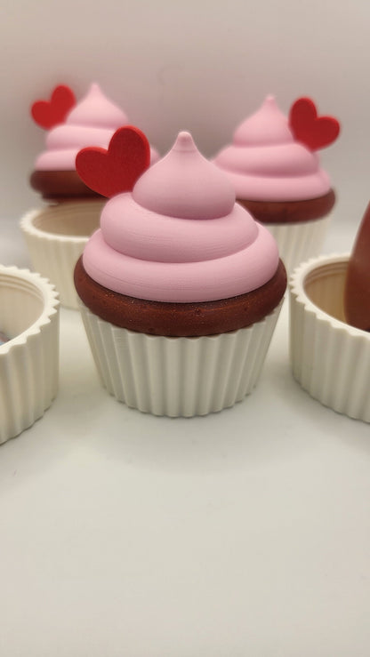 Cupcake Trinket Loot Box, Twist Off "Icing" Lid | 3D Print