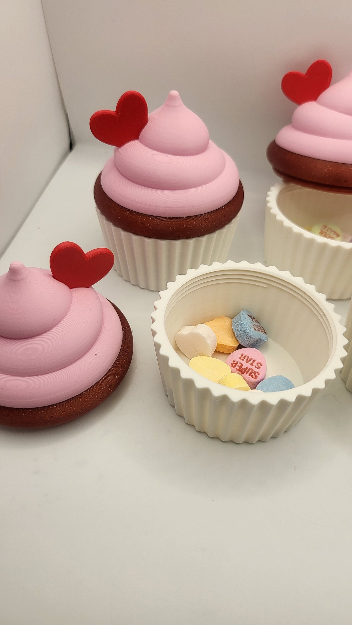 Cupcake Trinket Loot Box, Twist Off "Icing" Lid | 3D Print