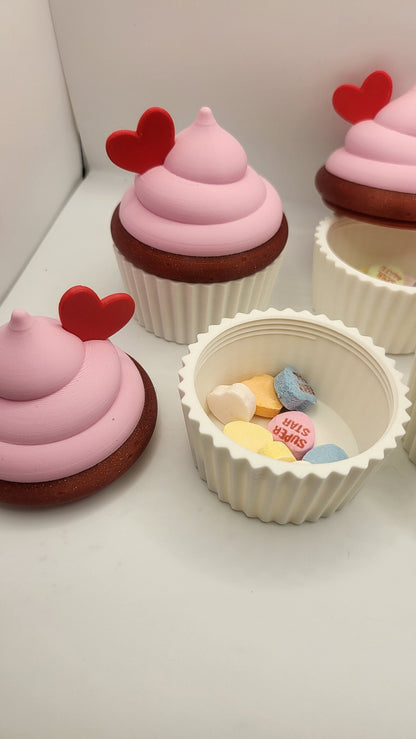 Cupcake Trinket Loot Box, Twist Off "Icing" Lid | 3D Print
