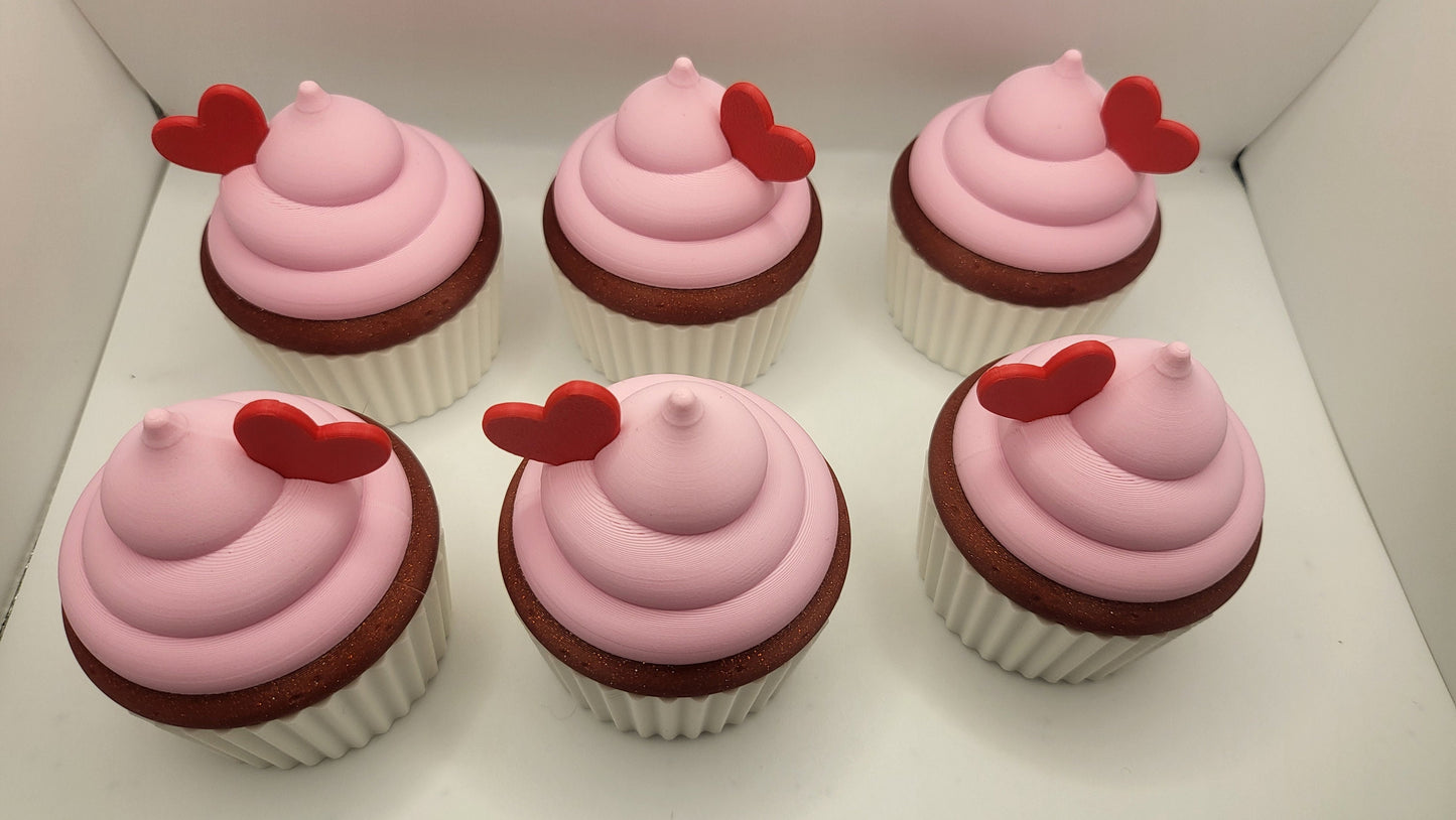 Cupcake Trinket Loot Box, Twist Off "Icing" Lid | 3D Print