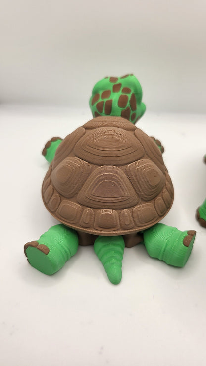 Flexi Articulated Tortoise with Small Shell Stash 3D Print