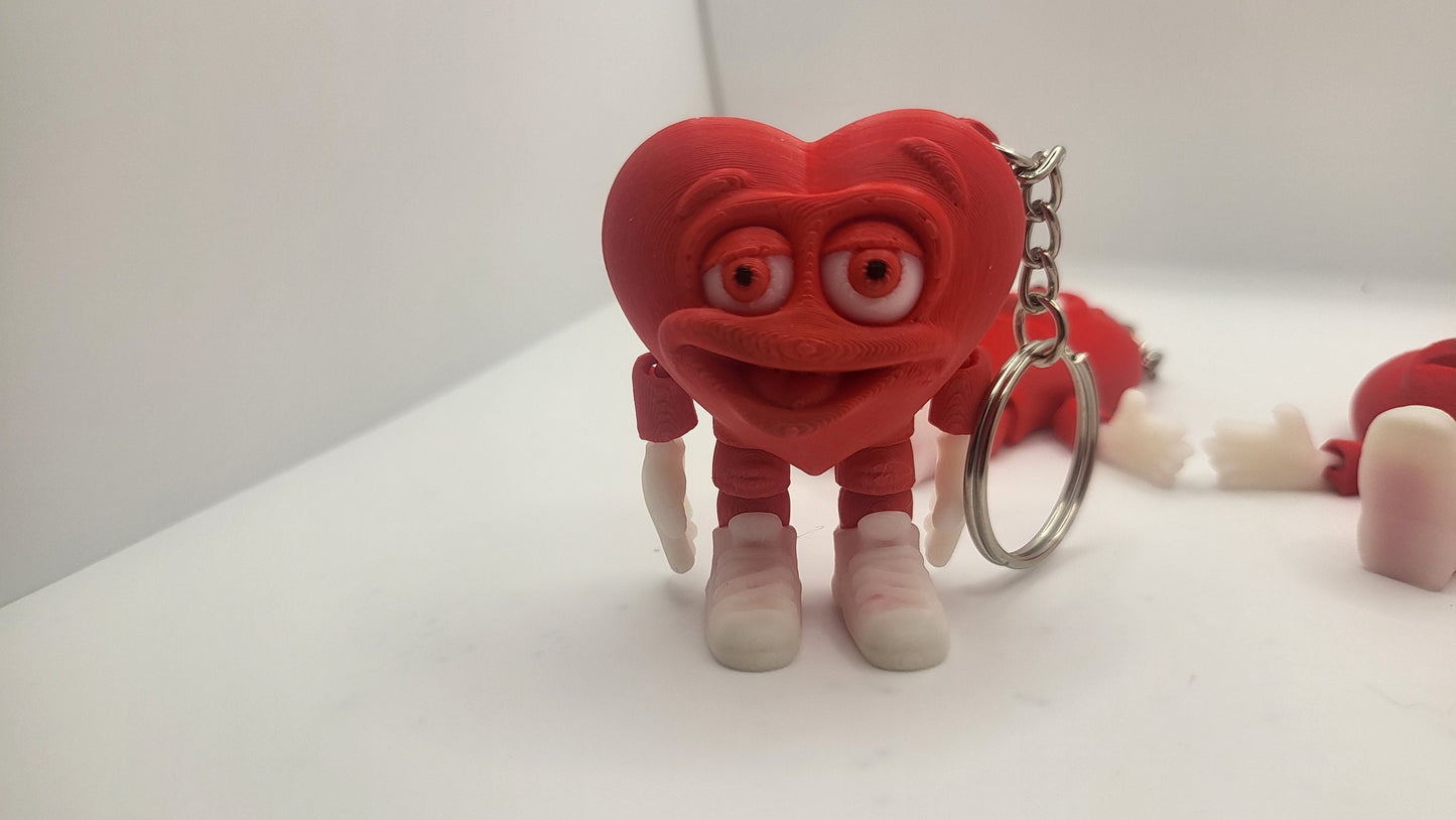 Herbert Articulated Heart Keychain 3D Print