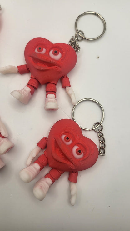 Herbert Articulated Heart Keychain 3D Print