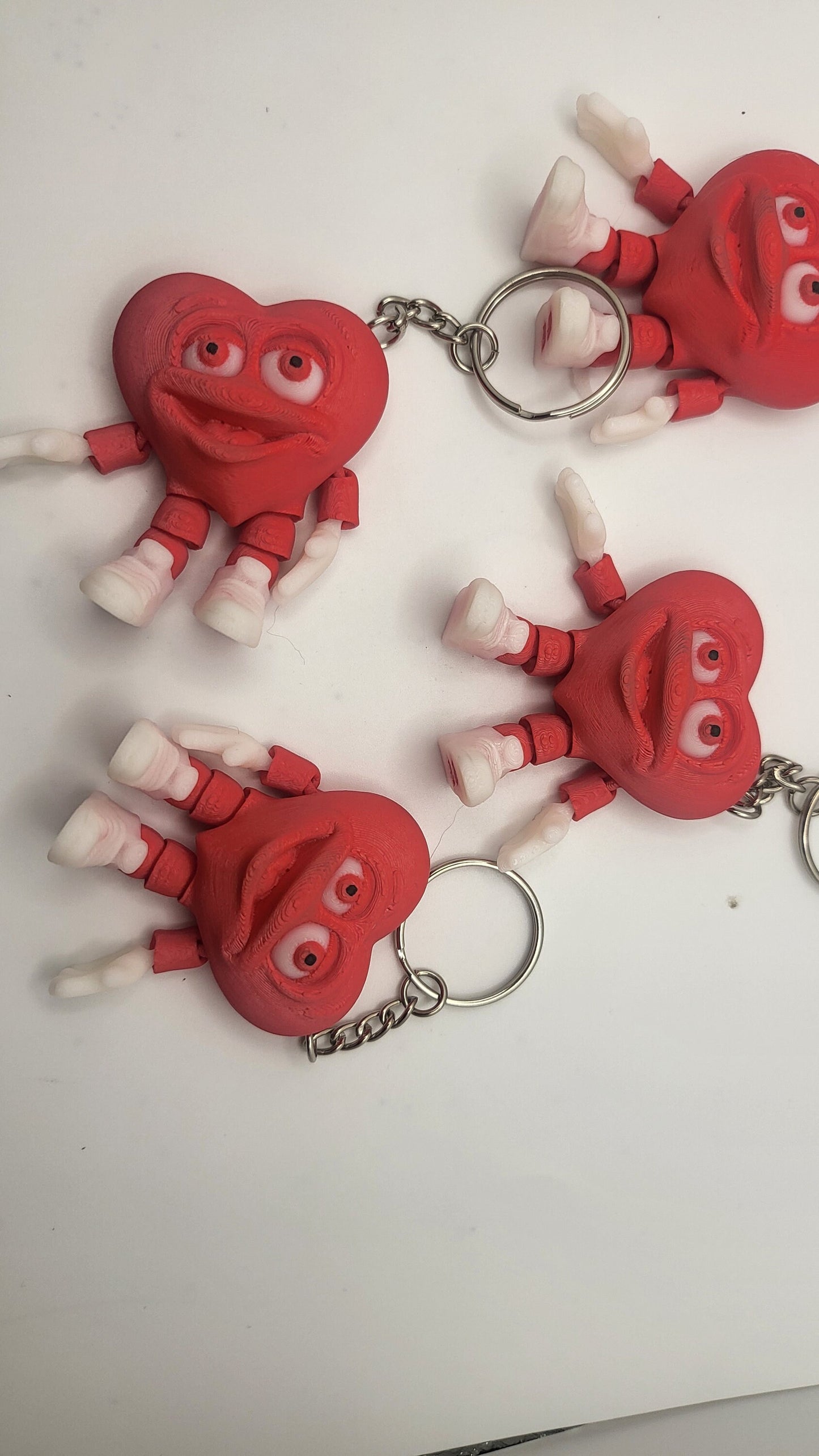 Herbert Articulated Heart Keychain 3D Print
