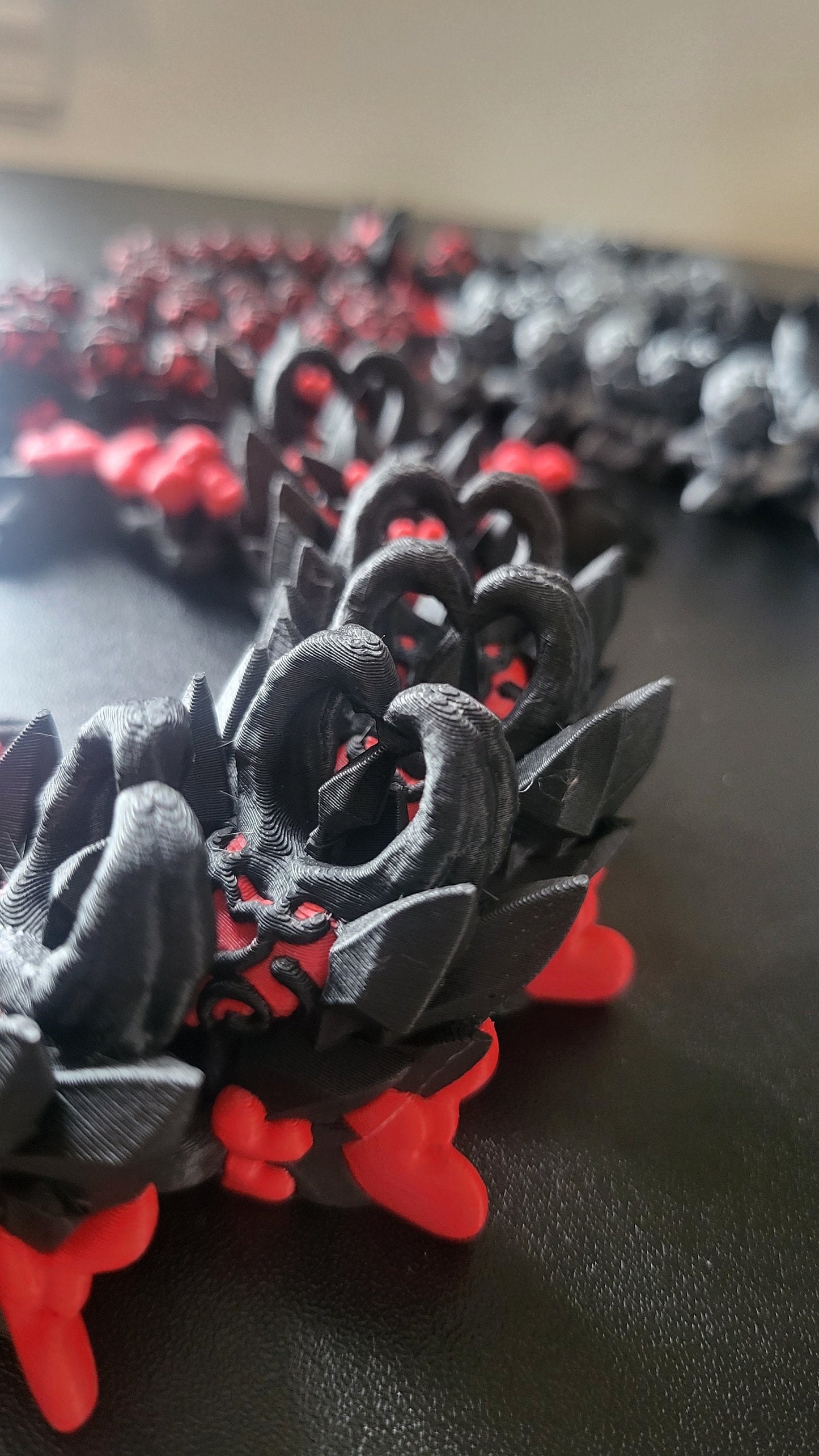 Heart Dragon "Light" or "Dark" Version | Available in Single Color or Dual Color | 3D Print