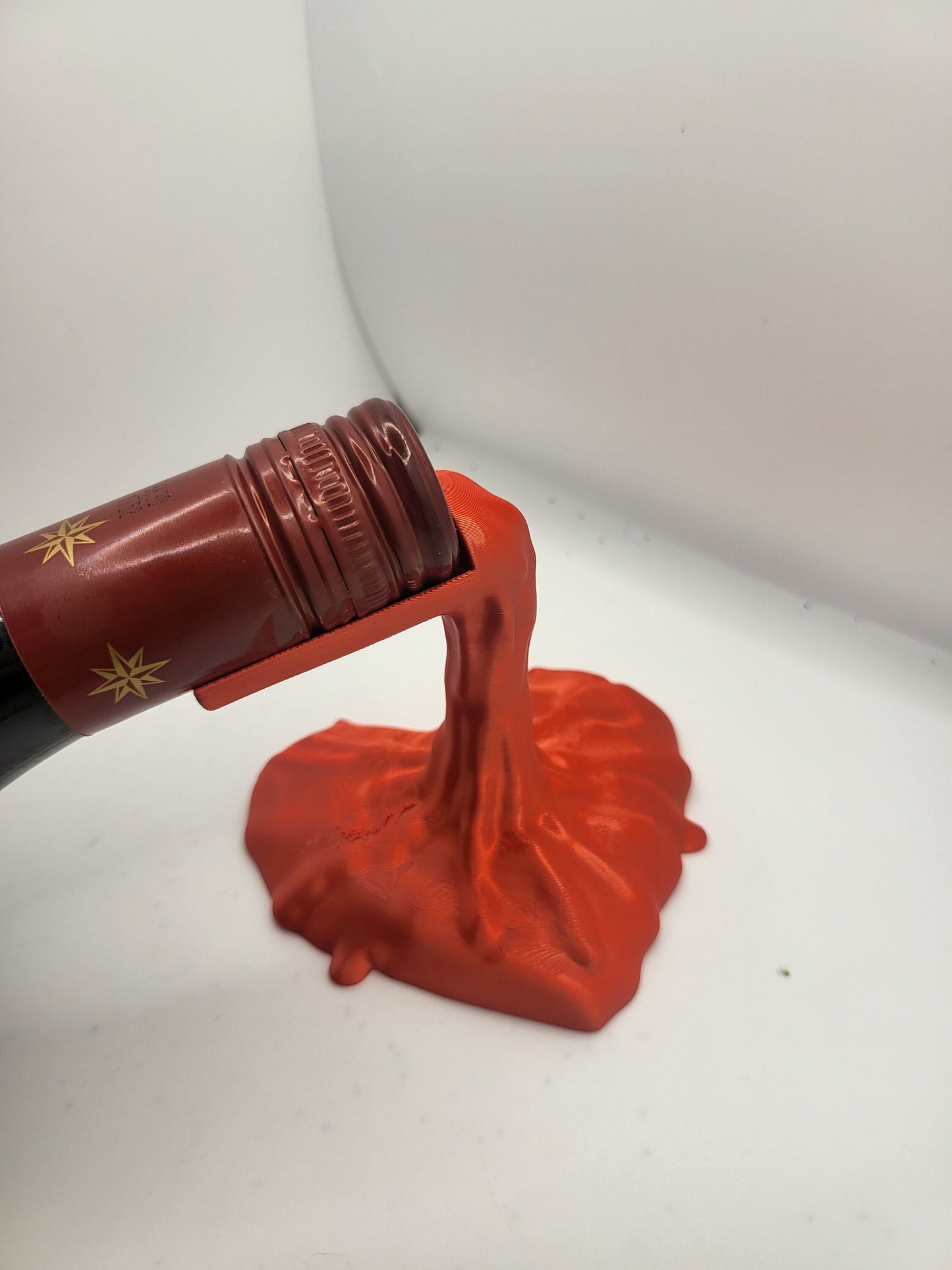 Spilling Wine Heart Bottle Display 3D Print