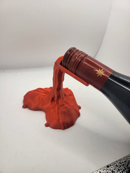 Spilling Wine Heart Bottle Display 3D Print