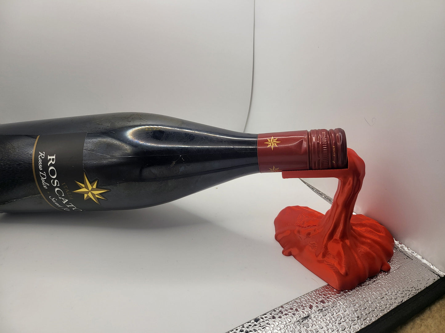 Spilling Wine Heart Bottle Display 3D Print