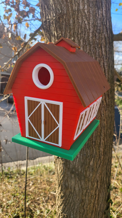Barn-Shaped Bird House 3D Print (PETG)