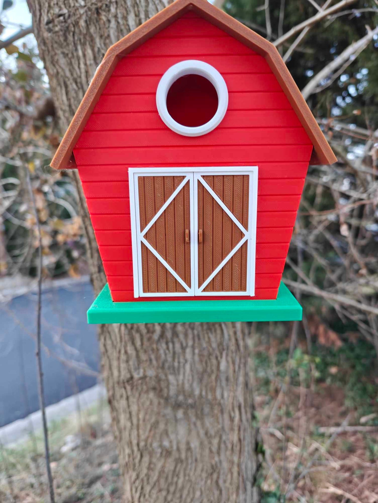 Barn-Shaped Bird House 3D Print (PETG)