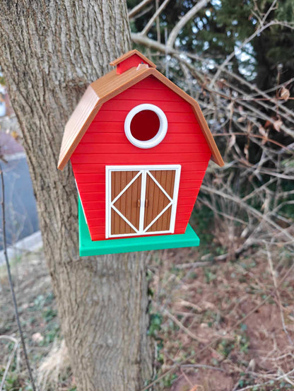 Barn-Shaped Bird House 3D Print (PETG)