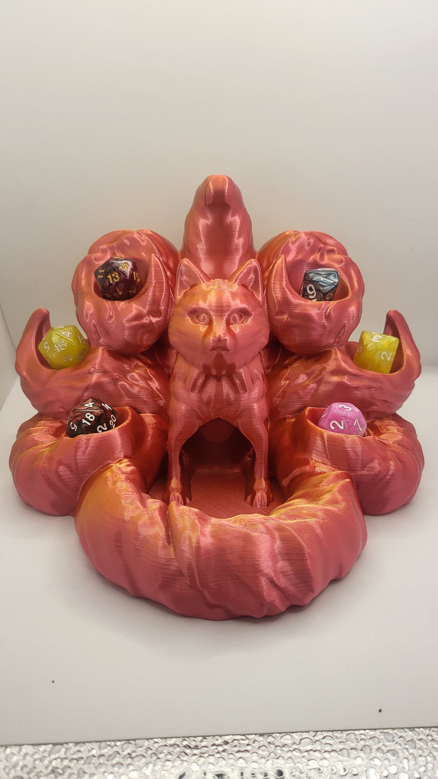 Mystical Kitsune Dice Tower – 3D Printed Fantasy Decor