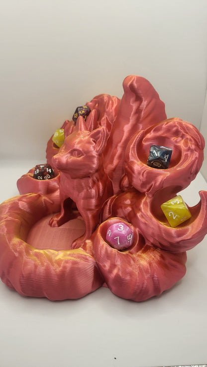 Mystical Kitsune Dice Tower – 3D Printed Fantasy Decor