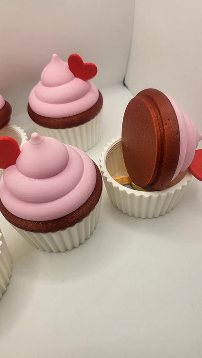 Cupcake Trinket Loot Box, Twist Off "Icing" Lid | 3D Print