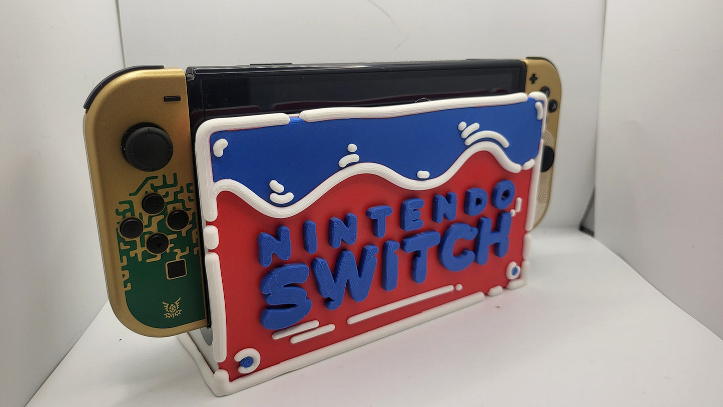 Cartoon Cake Nintendo Switch Dock Faceplate | 3D Print