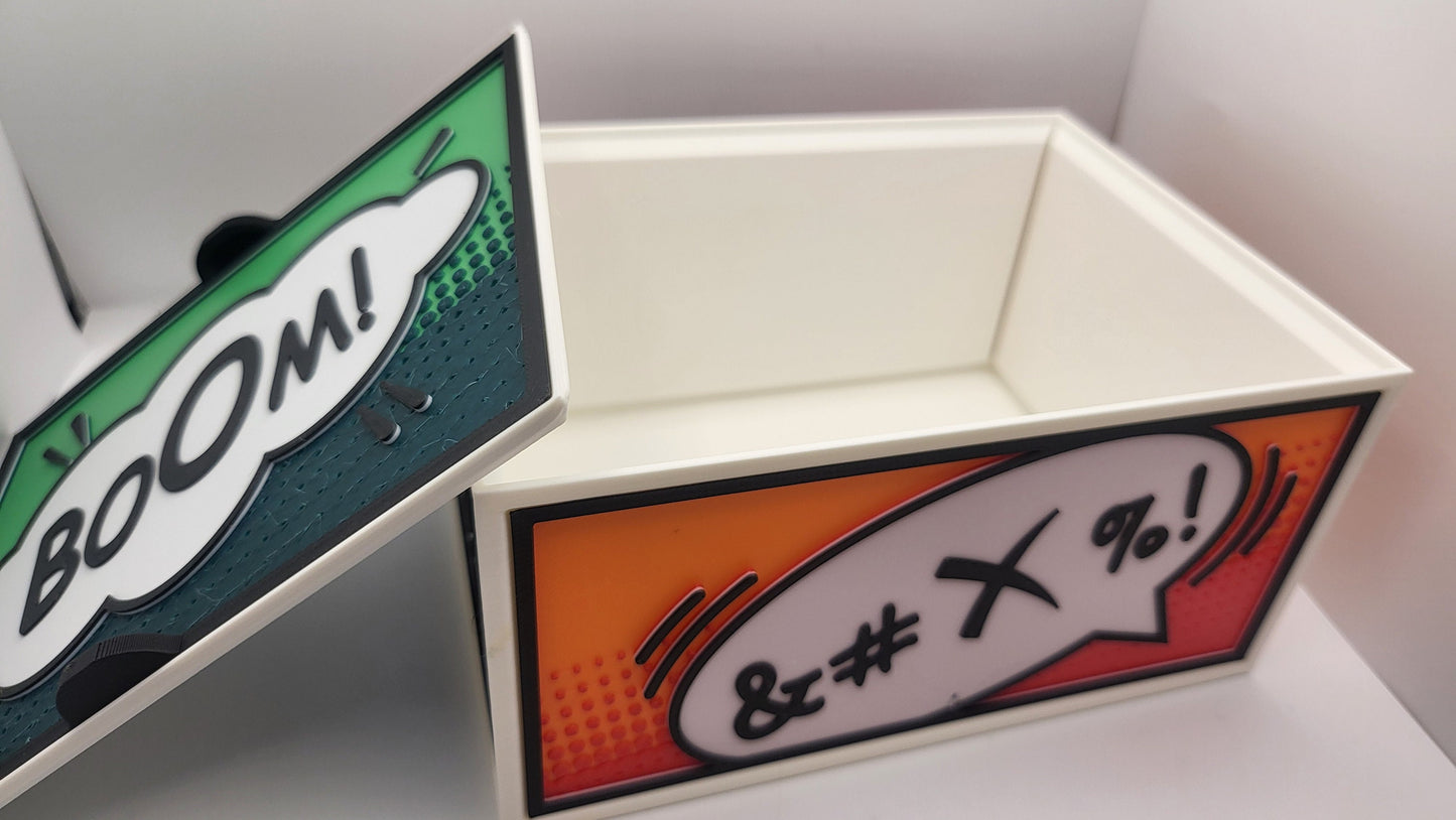 Cartoon Comic Book Style Speech Bubble Storage Container | 3D Print