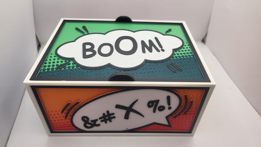 Cartoon Comic Book Style Speech Bubble Storage Container | 3D Print
