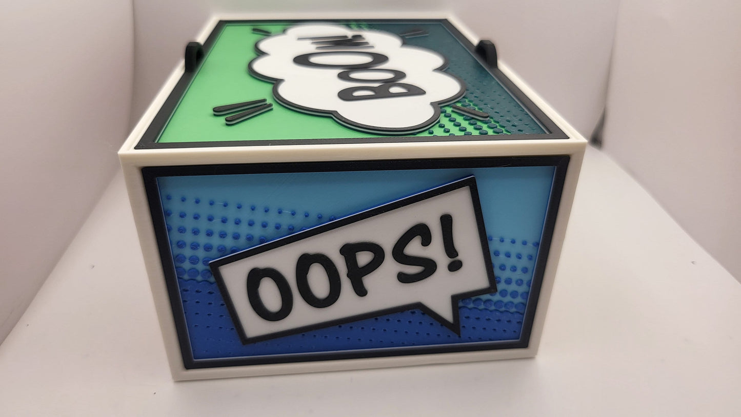 Cartoon Comic Book Style Speech Bubble Storage Container | 3D Print