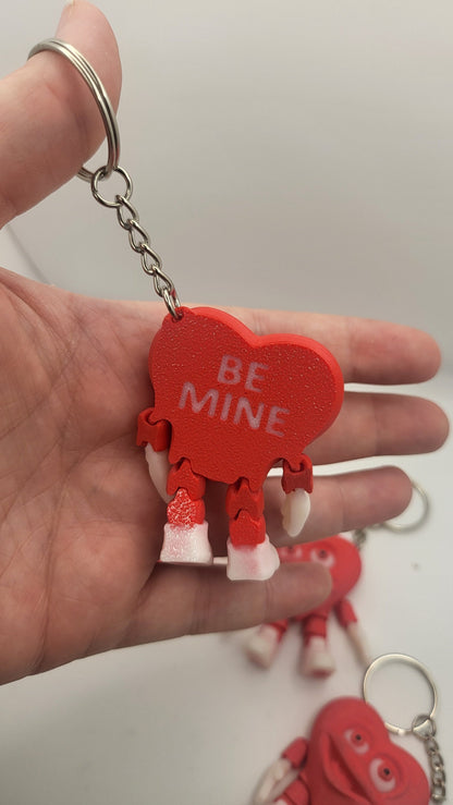 Herbert Articulated Heart Keychain 3D Print