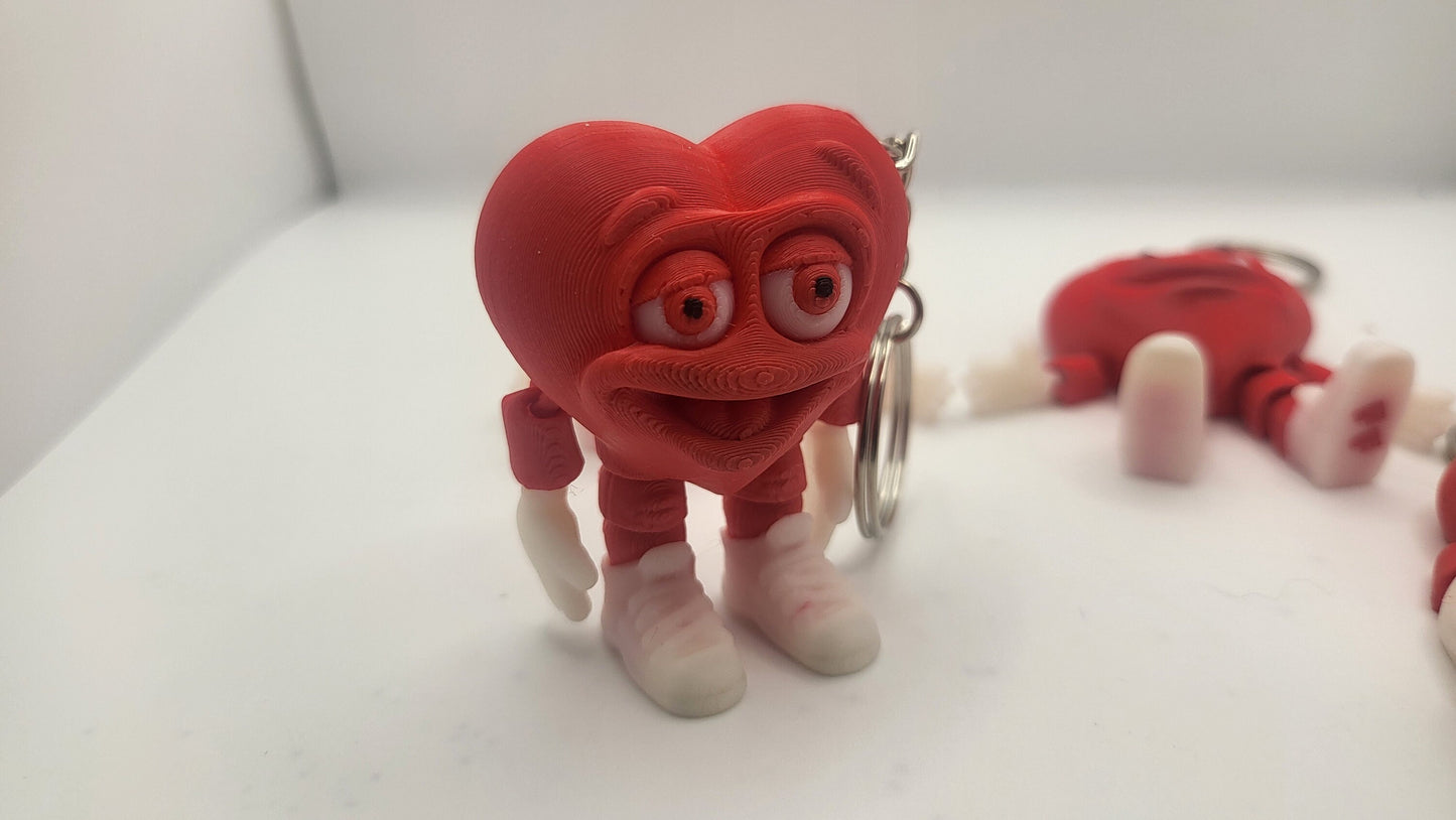 Herbert Articulated Heart Keychain 3D Print