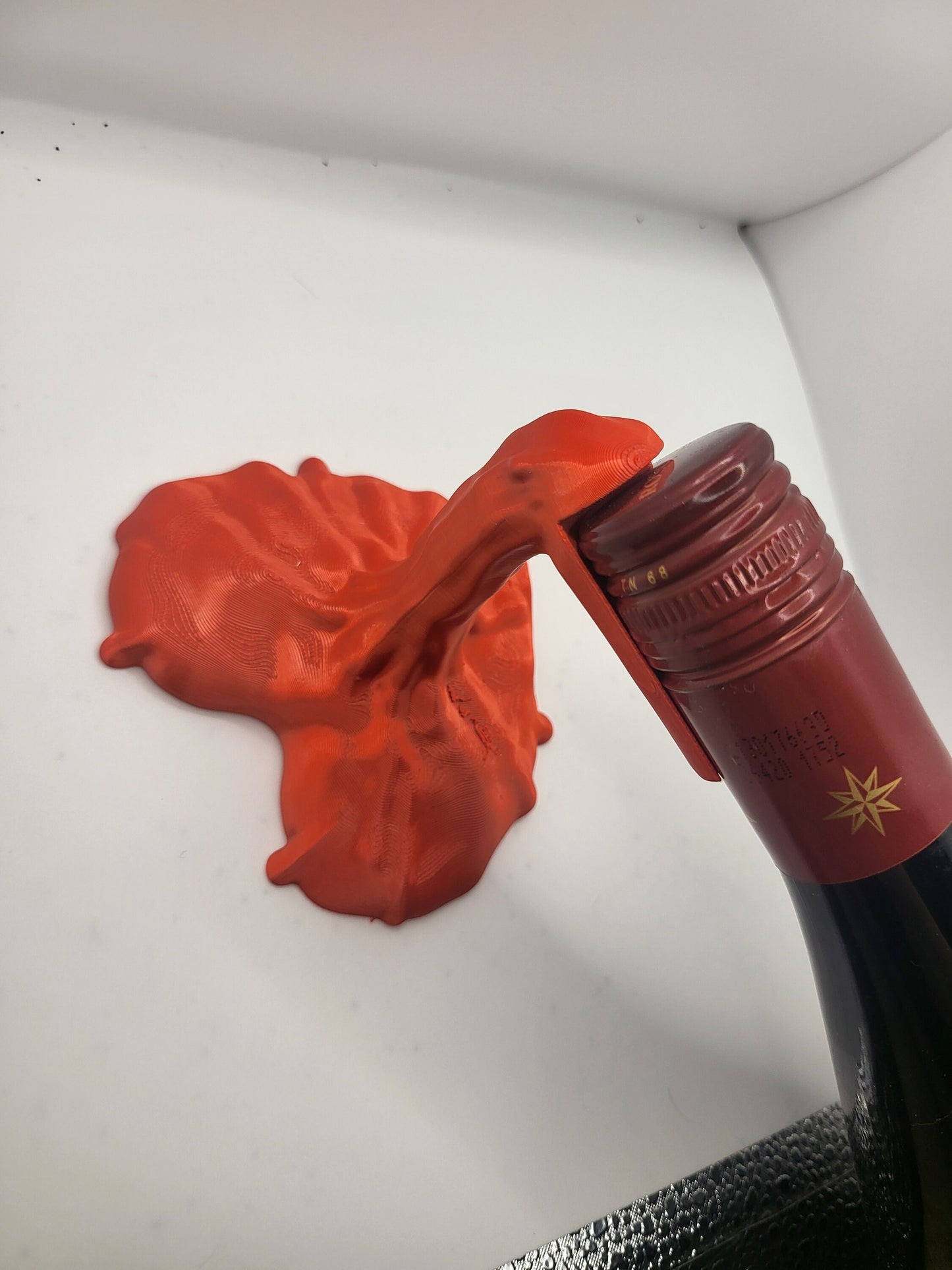 Spilling Wine Heart Bottle Display 3D Print