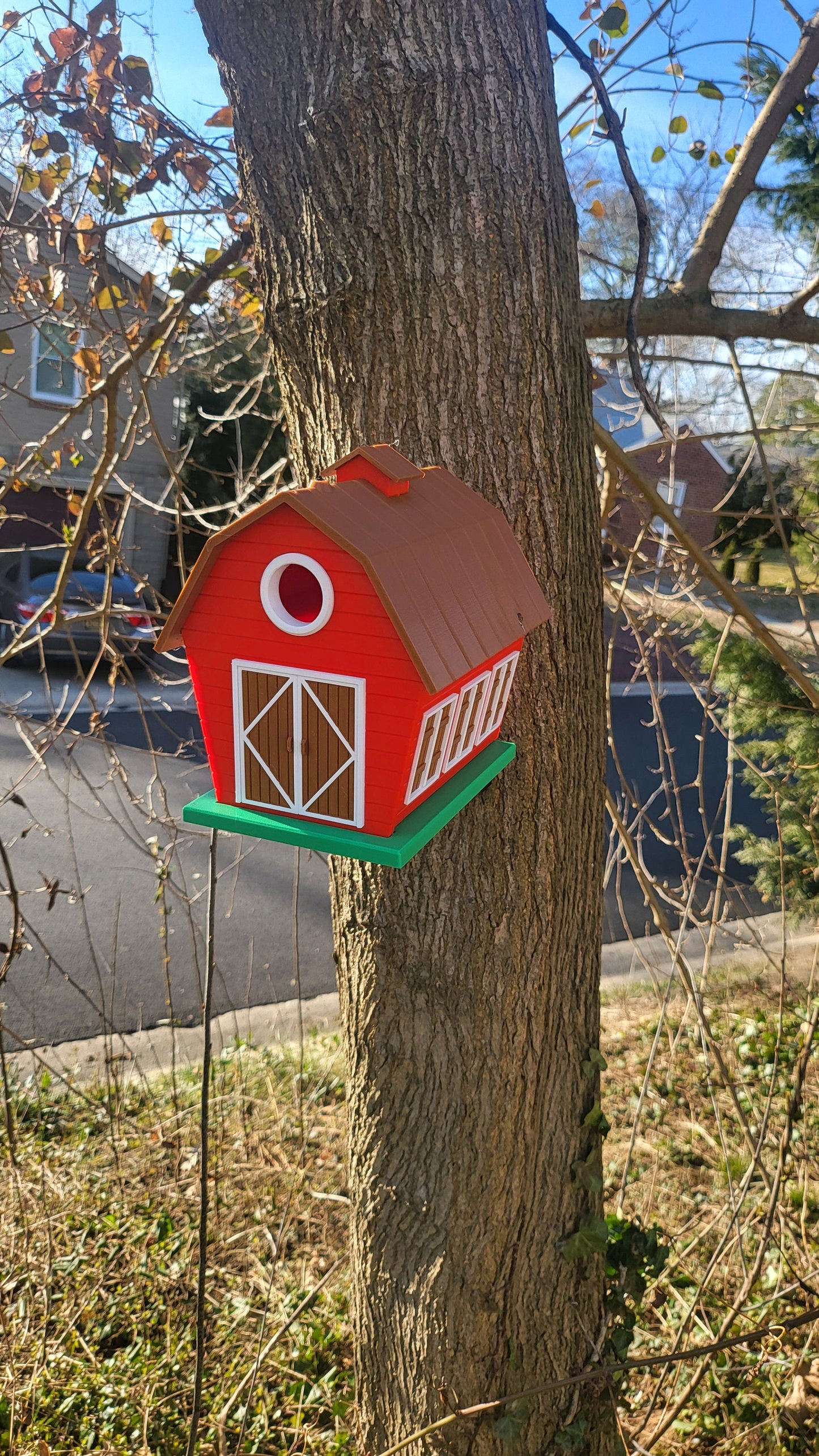 Barn-Shaped Bird House 3D Print (PETG)