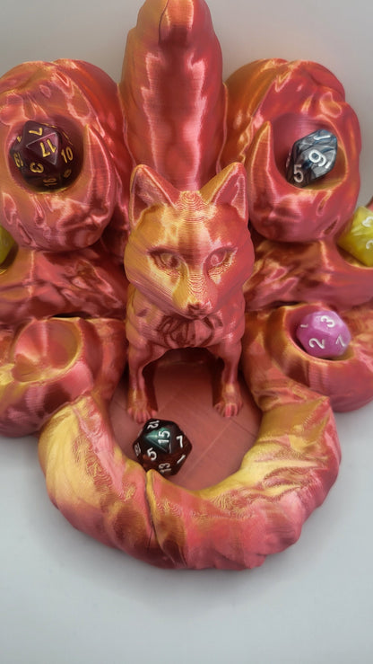 Mystical Kitsune Dice Tower – 3D Printed Fantasy Decor