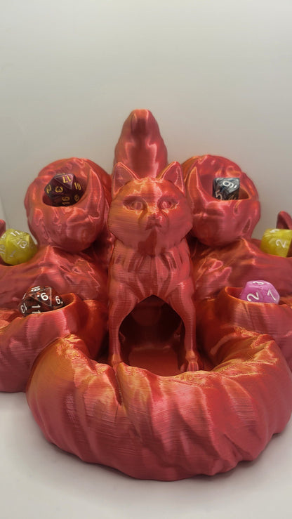Mystical Kitsune Dice Tower – 3D Printed Fantasy Decor