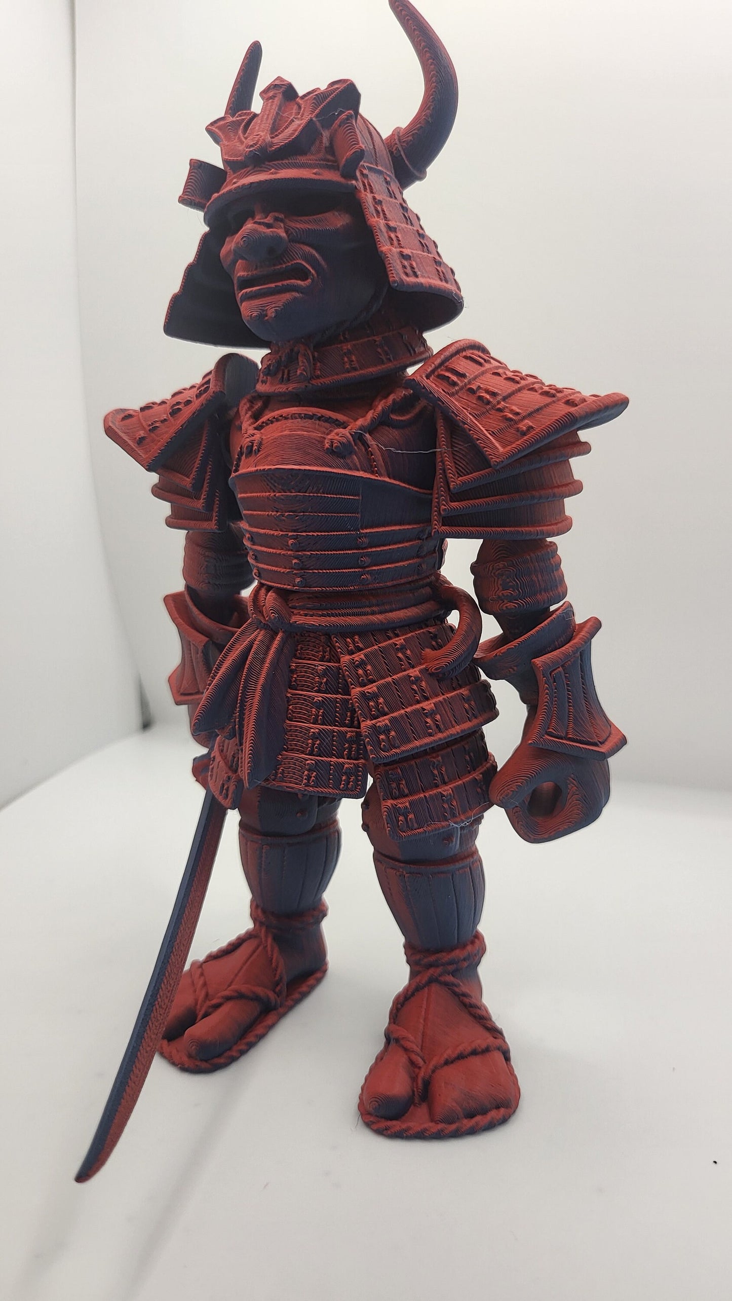 Samurai Articulated 3D Print Available in Single Color or Multicolor