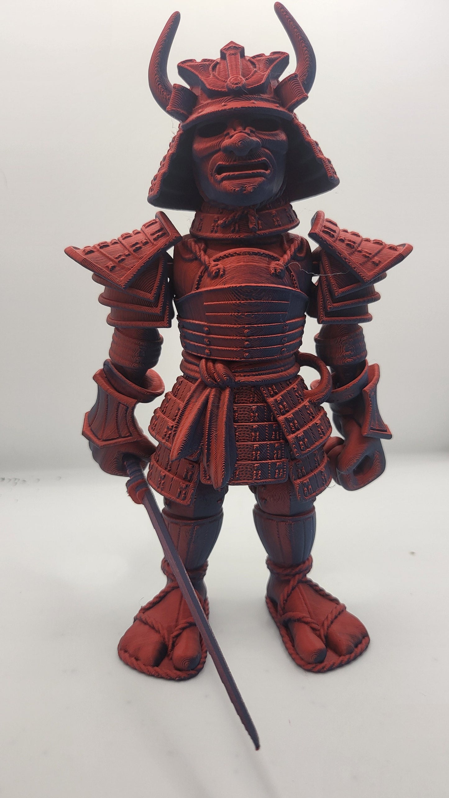 Samurai Articulated 3D Print Available in Single Color or Multicolor