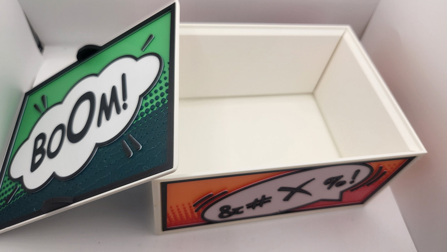 Cartoon Comic Book Style Speech Bubble Storage Container | 3D Print