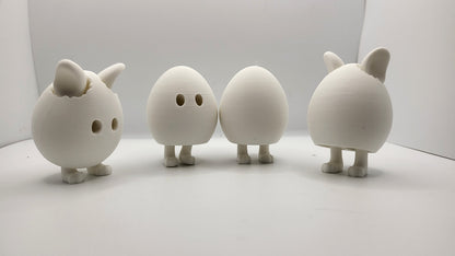 Peek-a-Boo Hiding Feet Easter Eggs (Four Style Variations!) | 3D Print