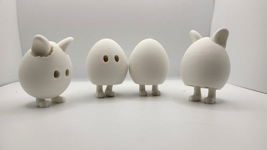 Peek-a-Boo Hiding Feet Easter Eggs (Four Style Variations!) | 3D Print