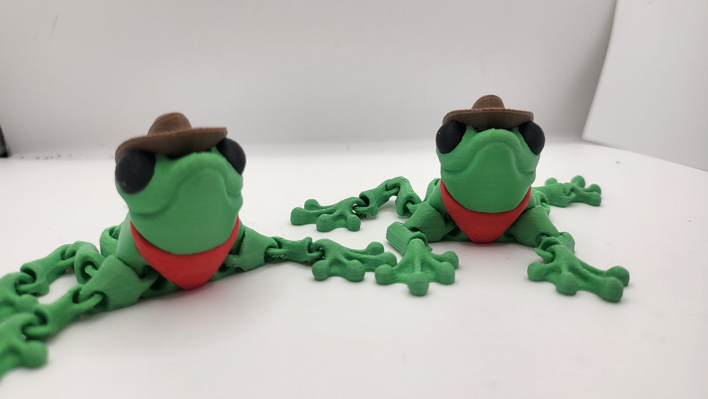 Cowboy Frogs with Hat and Bandana (70%) | 3D Print