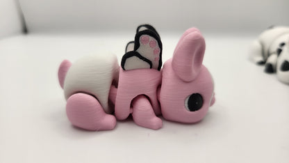 Tiny Cute Articulated Bunny - with Optional Bunny Shaped Easter Egg | 3D Print