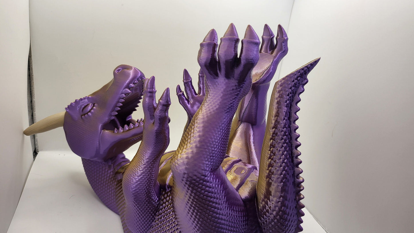 Dragon Chugging Wine Bottle Holder (3D Print)